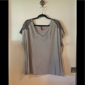 Pure Energy Women’s plus size stripes shirt -3X